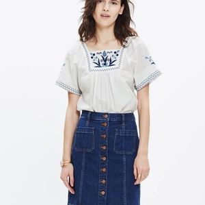 Madewell Embroidered Top